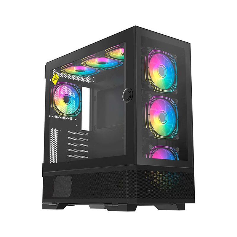 Imagem do produto Gabinete Gamer Acegeek Redemption F491 Glass, Full-Tower, Lateral de vidro - AG-REDEMPTION-F491-BK em Magazine Luiza